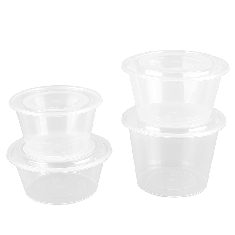 1000-2000ml Round Plastic Meal Prep Containers