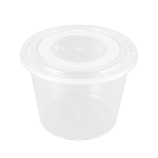 1000-2000ml Round Plastic Meal Prep Containers