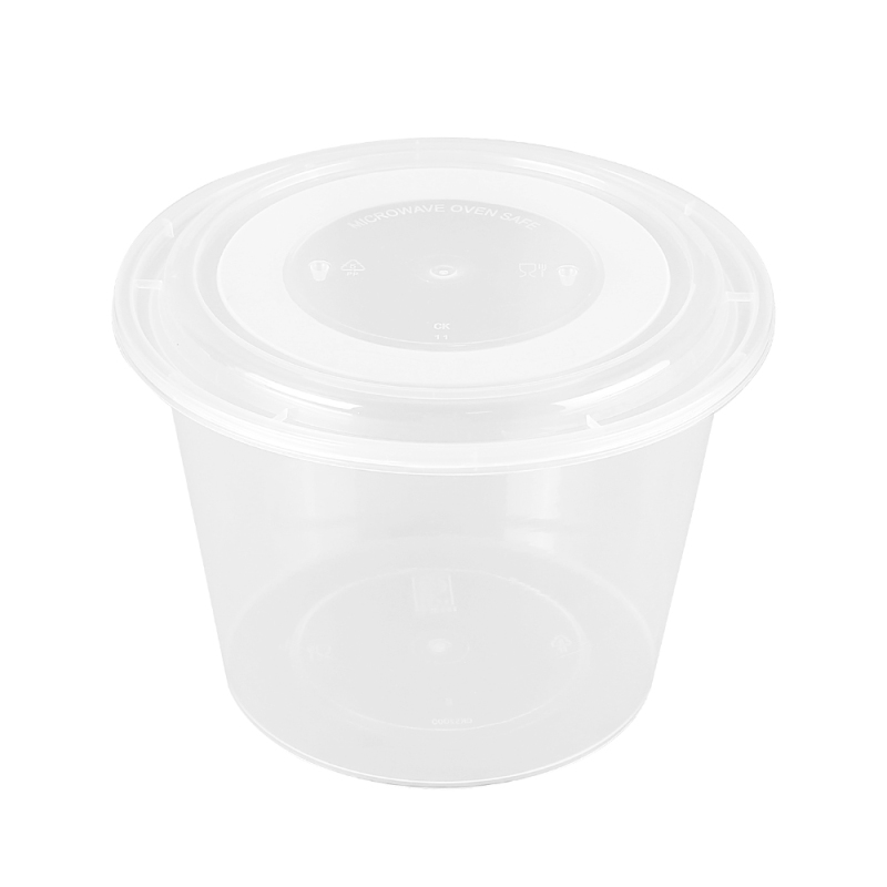 1000-2000ml Round Plastic Meal Prep Containers