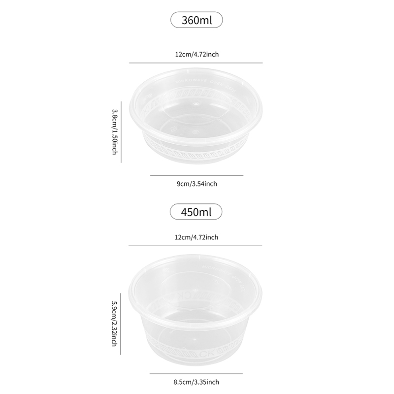 친환경 일회용 원형 테이크아웃 수프 그릇