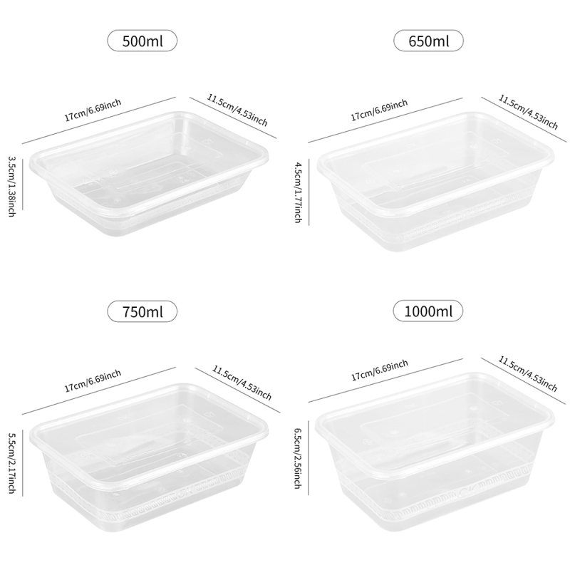 Eco-Friendly Microwavable Take Out Storage Boxes