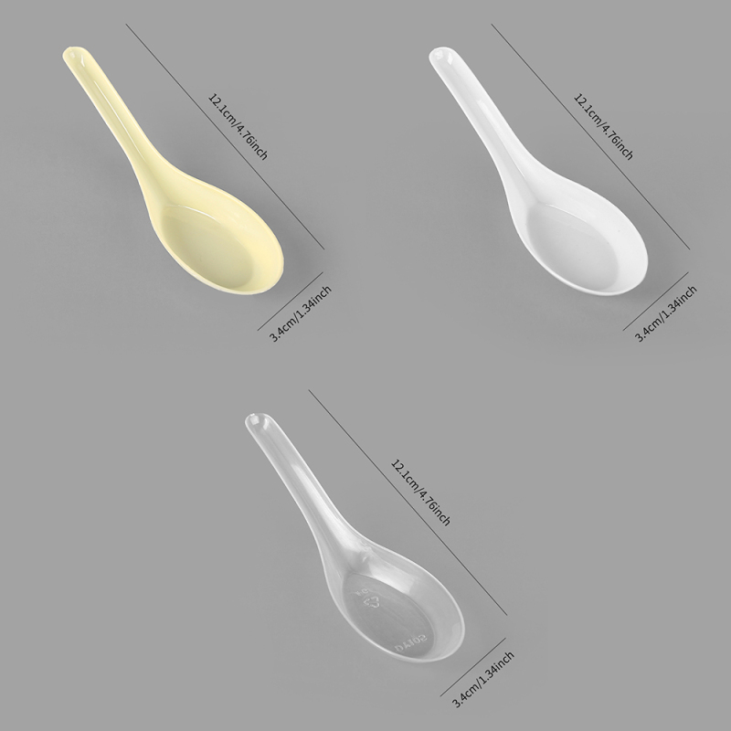 Disposable Wonton and Ramen Asian Style Soup Spoon