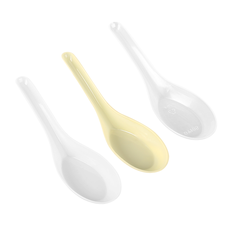 Disposable Wonton and Ramen Asian Style Soup Spoon