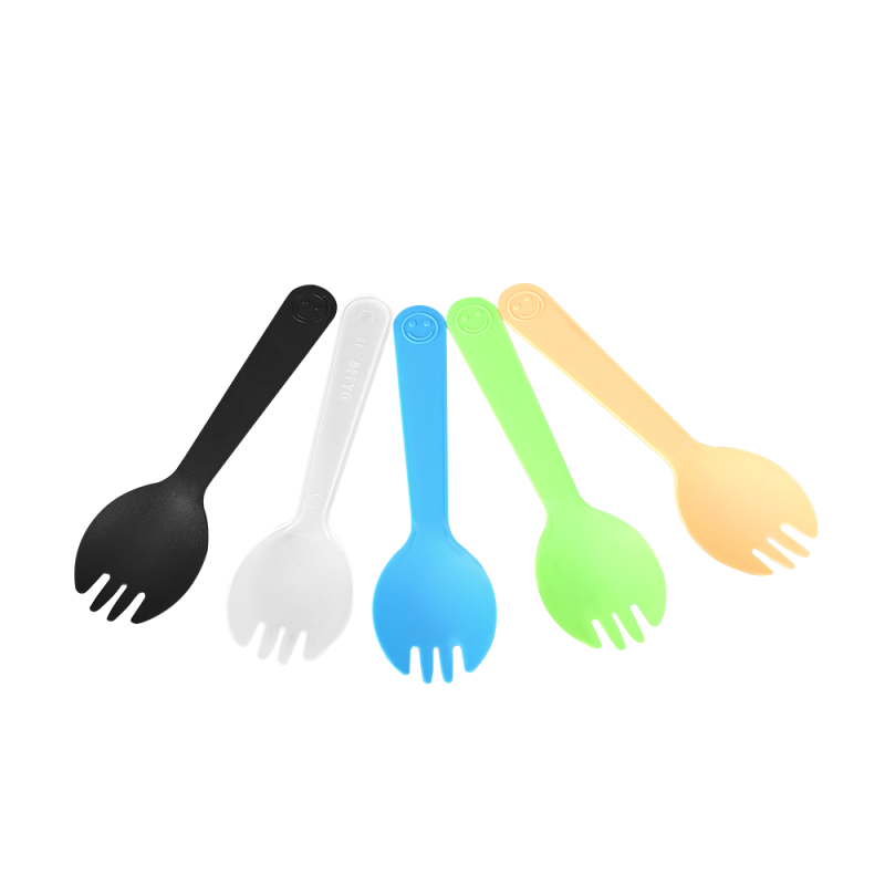 Smiley Face Plastic Kids Cake Sporks for Parties