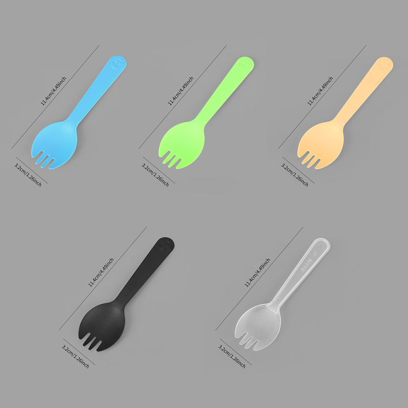 Smiley Face Plastic Kids Cake Sporks for Parties