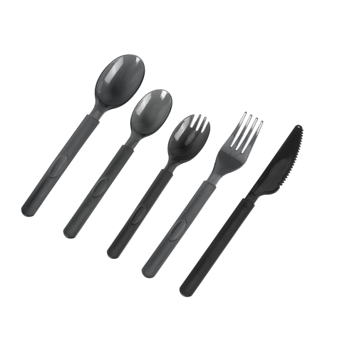 Durable Black PS Flatware for Professional Catering