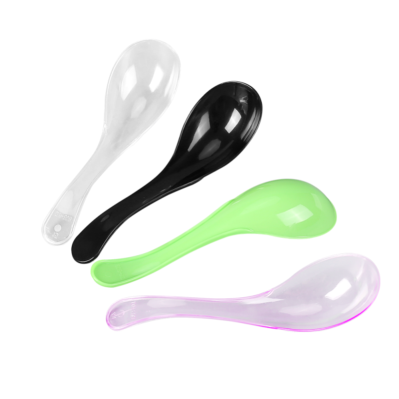 Disposable PS Plastic Dessert Soup Spoons