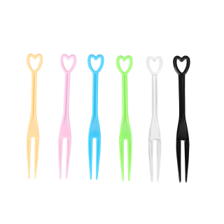 Elegant Heart Fruit Forks for Parties