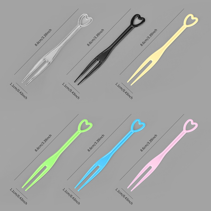 Elegant Heart Fruit Forks for Parties