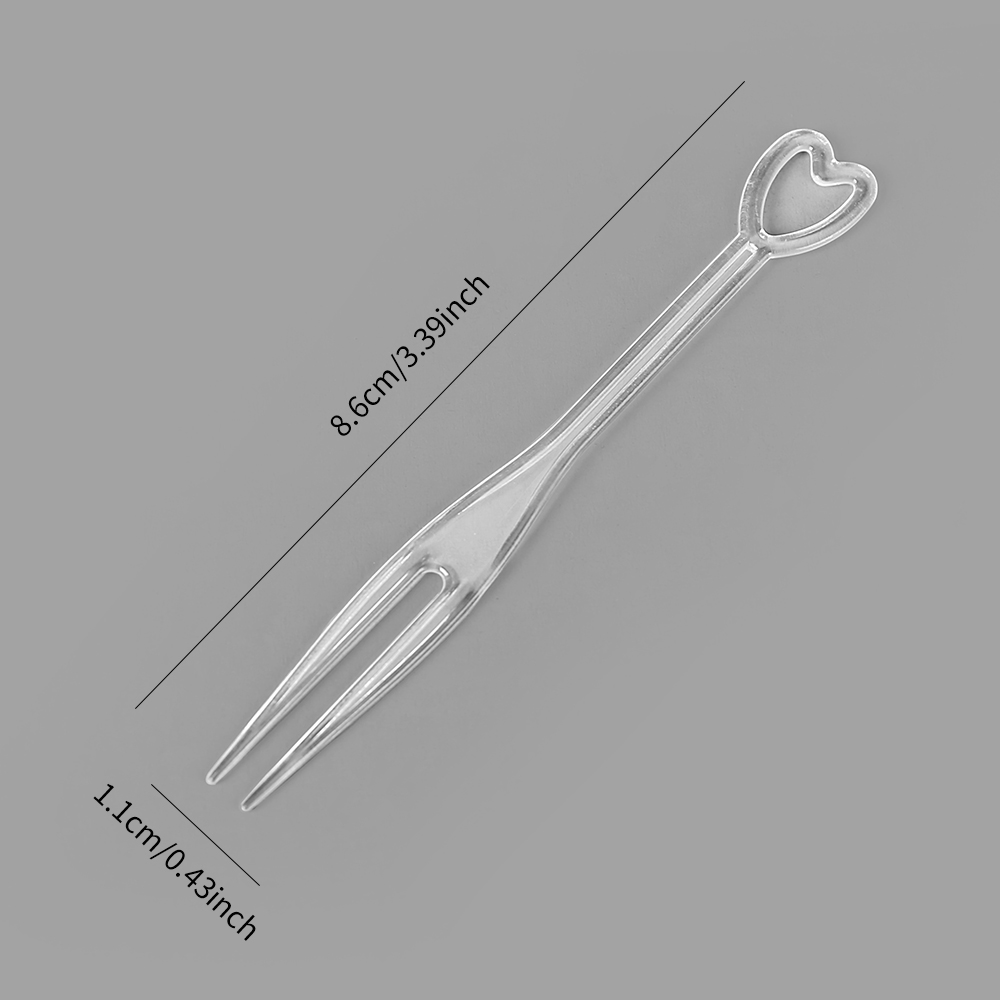 Heart-Shaped Fruit Forks