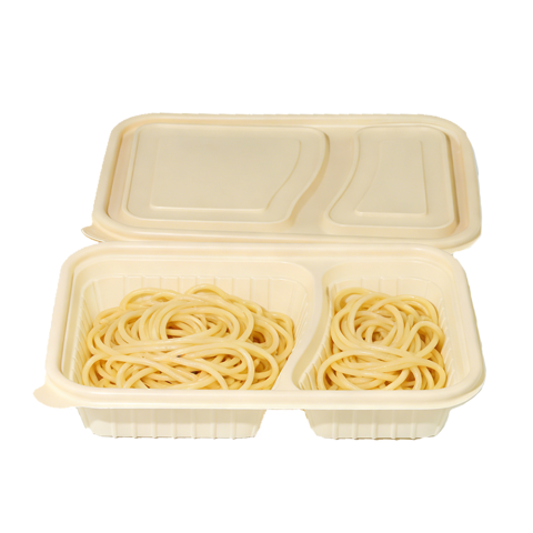 Biodegradable 2-Cell Cornstarch Bento Lunch Box