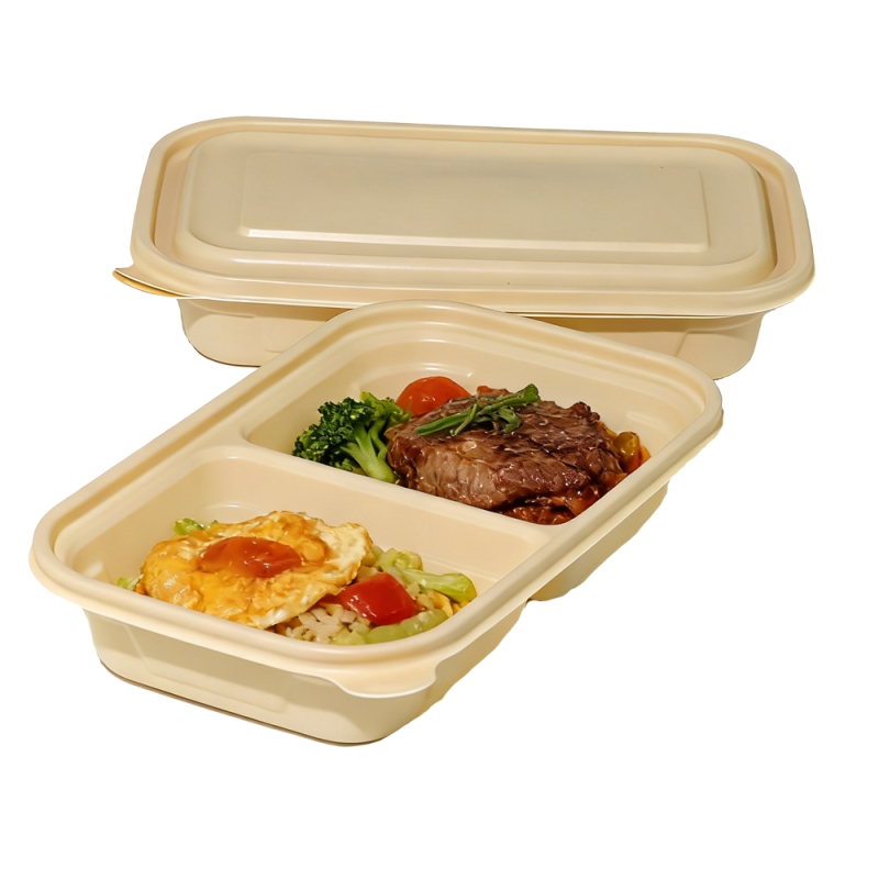 Microwavable Corn Starch Food Container with Lid