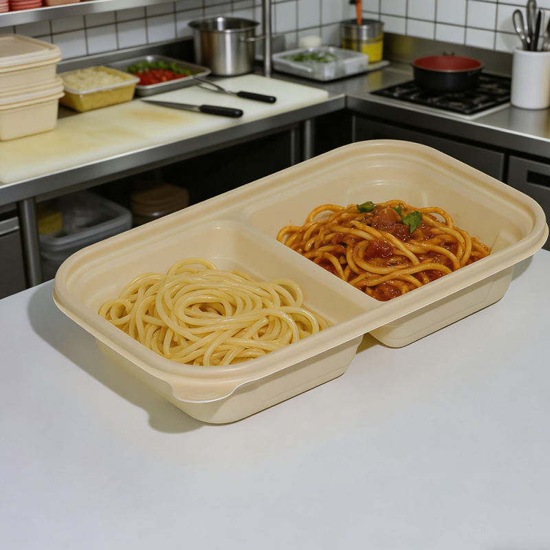 Microwavable Corn Starch Food Container with Lid