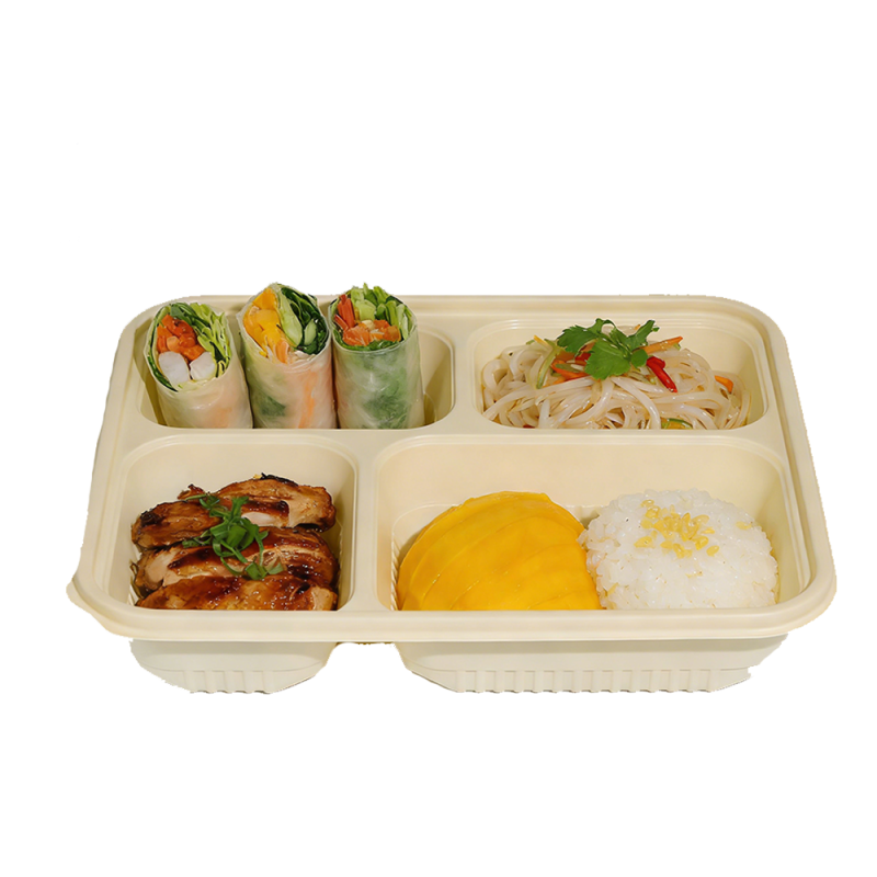 Eco-Friendly Cornstarch Takeaway Bento Box
