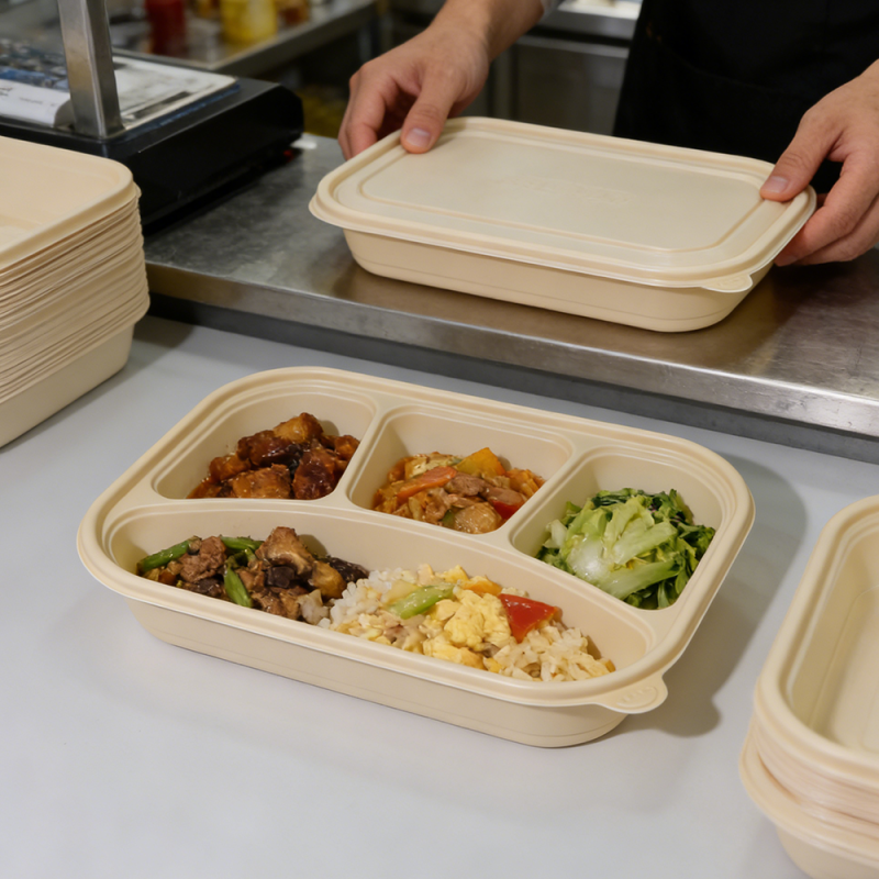 Sustainable Microwaveable Cornstarch Lunch Box