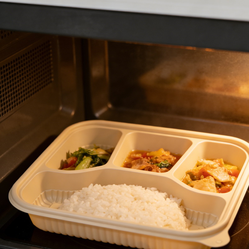 耐久性のあるマルチグリッドコーンスターチ使い捨てトレイ