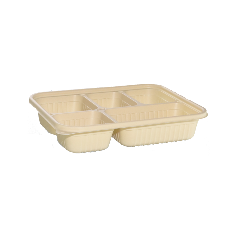 Biodegradable 1000ml 5-Section Cornstarch Food Box