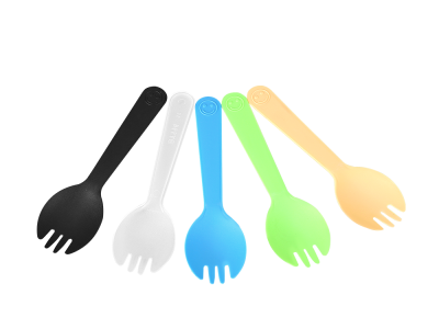 Colorful PS Disposable Sporks for Modern Catering