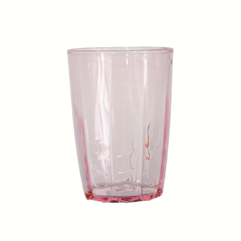 Bicchiere in plastica infrangibile rosa moderno da 400 ml