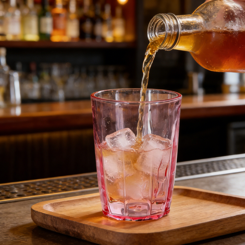 Bicchiere in plastica infrangibile rosa moderno da 400 ml