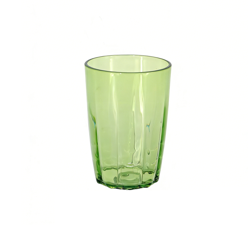 Durable Green Faceted Polycarbonate Cup