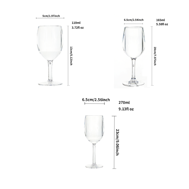 Elegant Reusable PS Stemware for Party Events