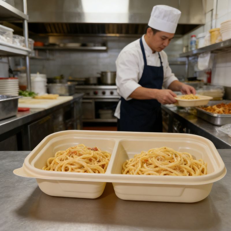 Biodegradable Cornstarch Disposable Lunch Box