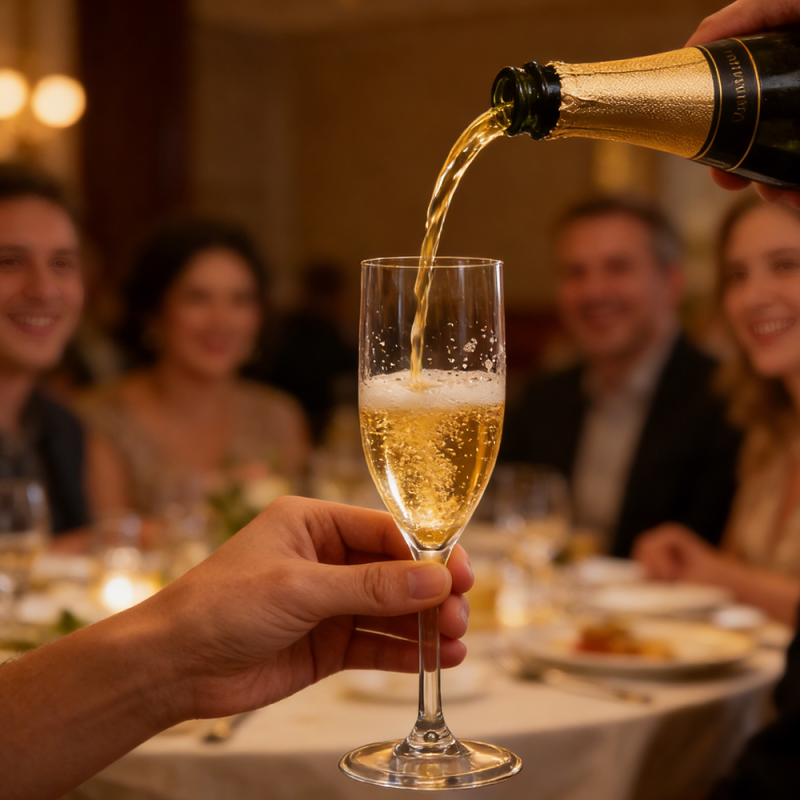 Elegant Shatterproof Clear PC Champagne Toasts