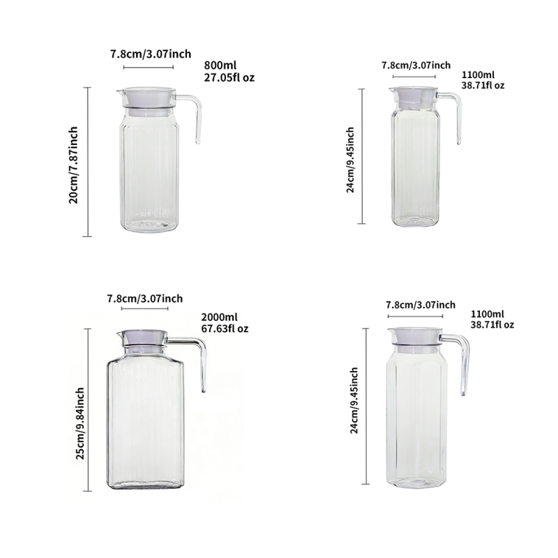 Shatterproof PC Juice Jug with Ergonomic Handle