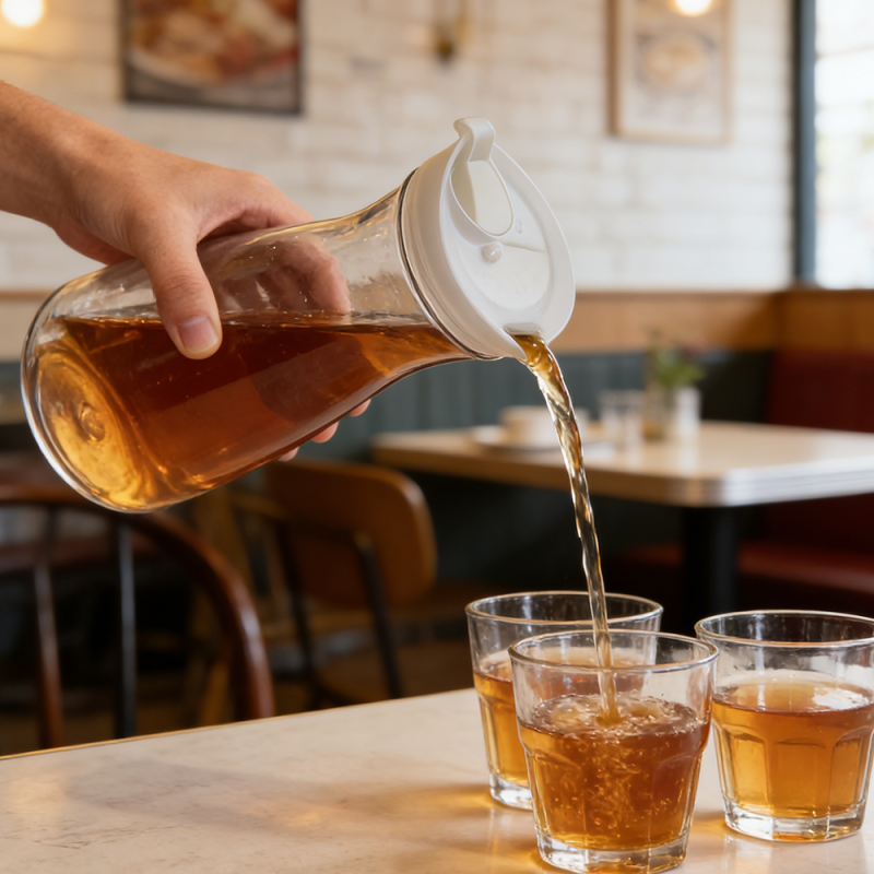 Premium PC Water Carafe with Flip-Top Lid