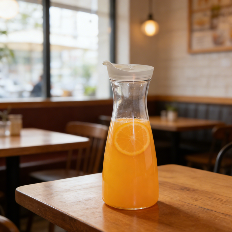 Premium PC Water Carafe with Flip-Top Lid