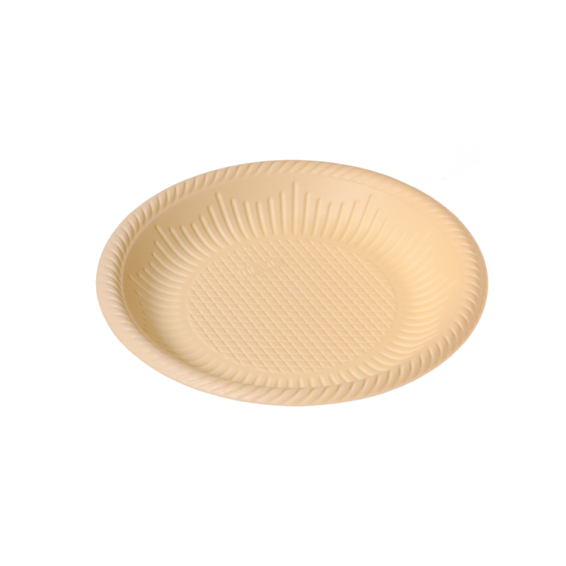 14cm Compostable Round Cornstarch Salad Plates