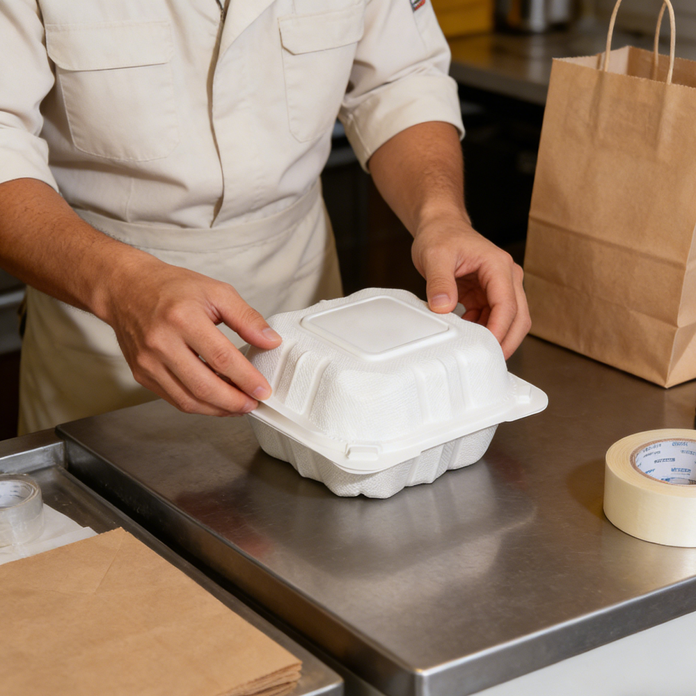 Microwavable clamshell