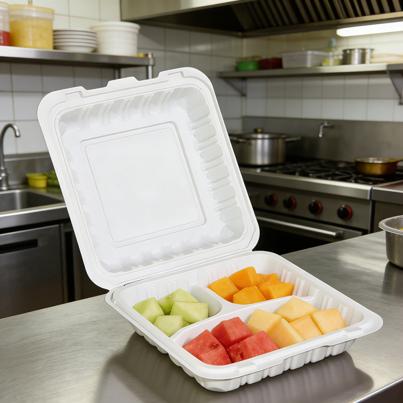 Durable BPA-Free 3-Compartment To-Go Box