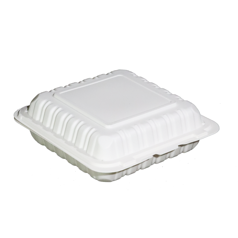 環境に優しいスクエアPPヒンジ付きテイクアウト容器