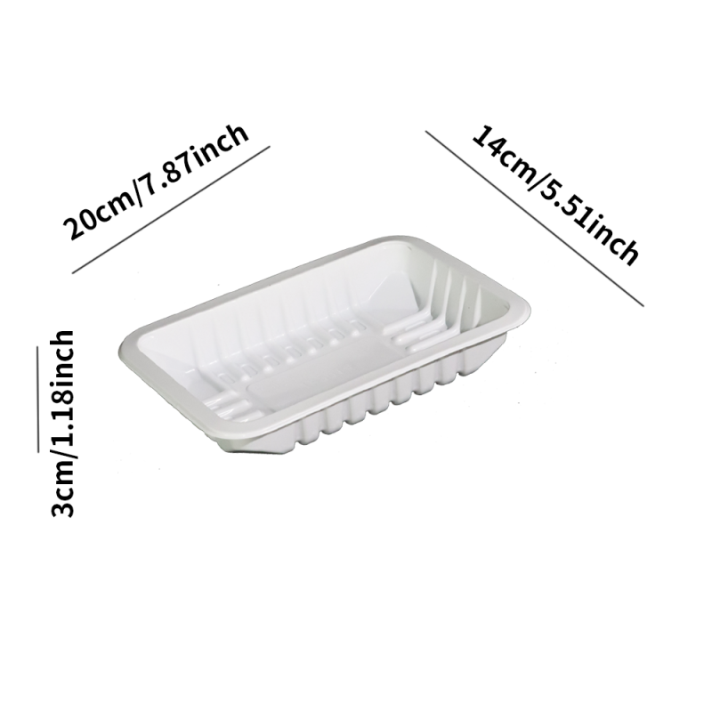 Vassoio per carne e verdura in PP riciclabile e durevole