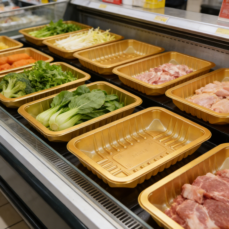 カスタマイズサイズのロゴ付きPP長方形サービストレイ