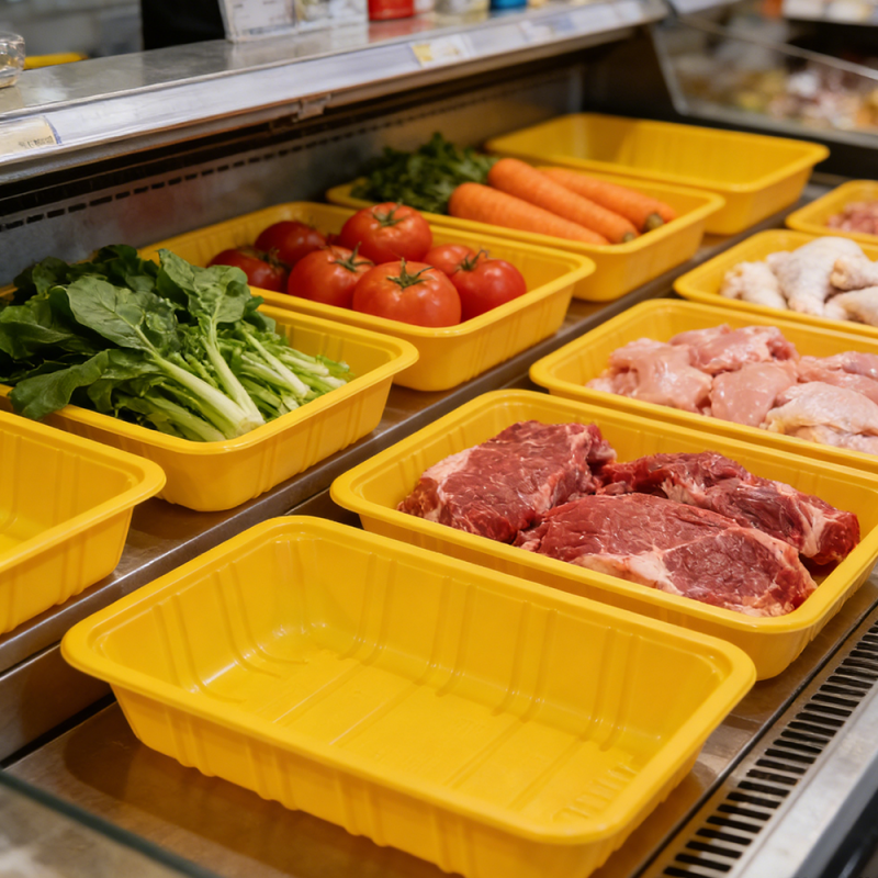 Supermarket Disposable Fresh Food & Meat Trays