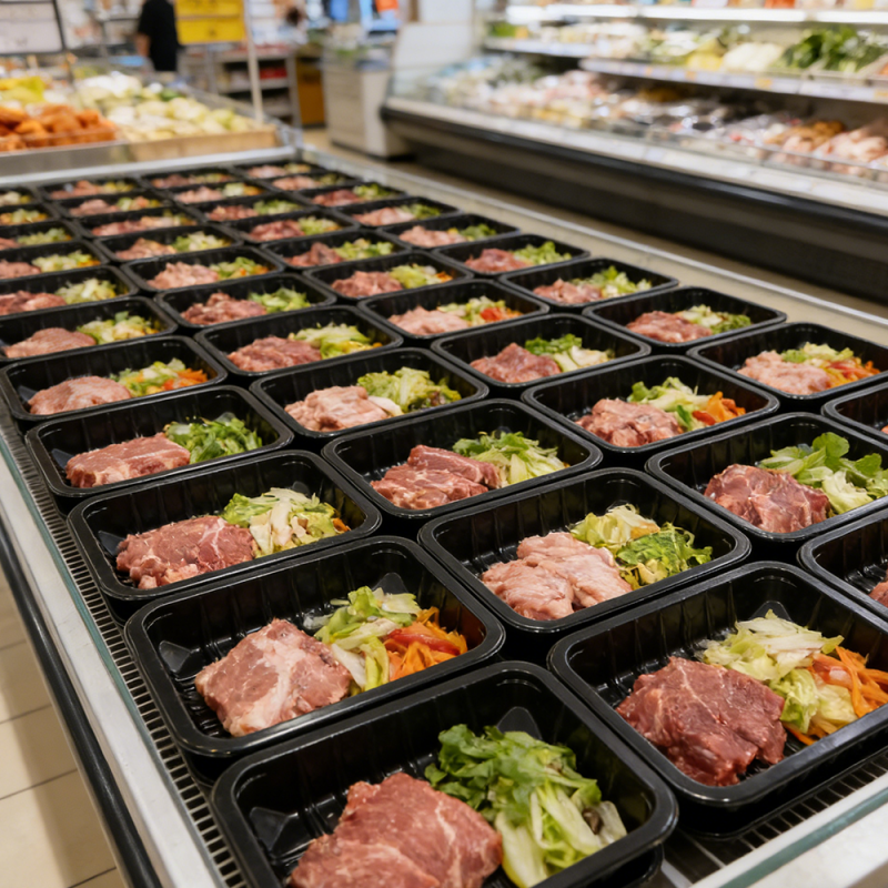 Durable Leak-Proof Plastic Meat & Fruit Trays