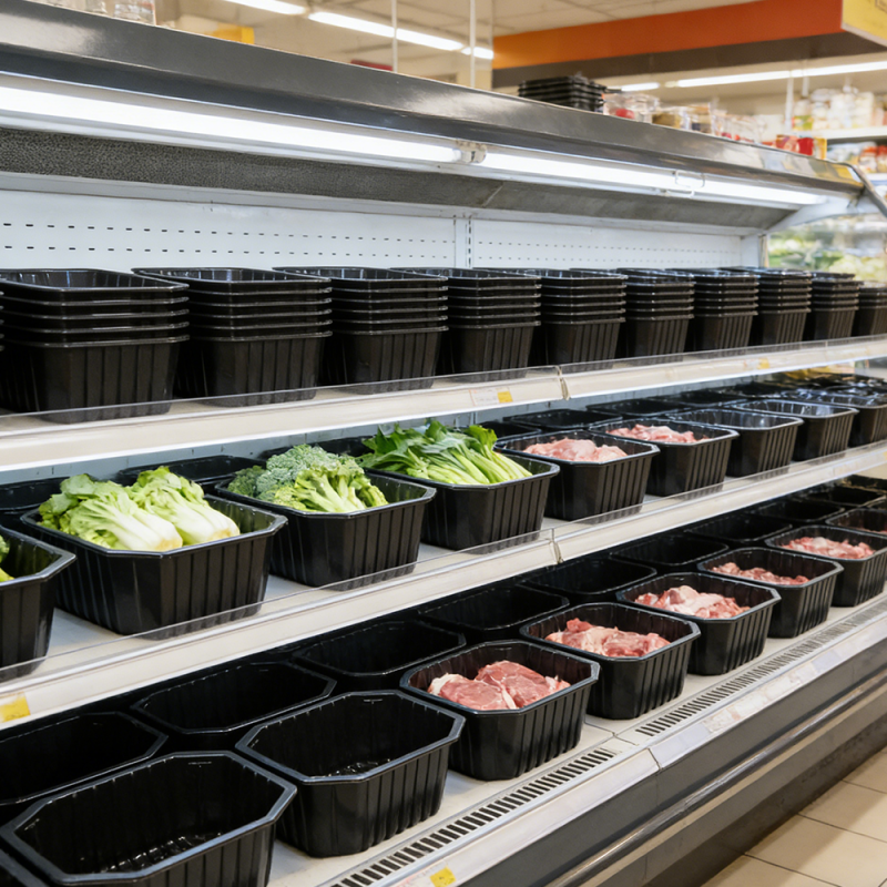 Rigid Deep-Draw Trays for Supermarket Food Display