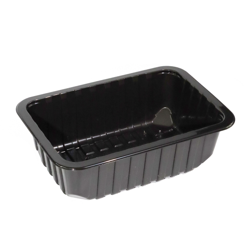 Tiefschwarze PP-Verpackungsschale für Geflügel und Fleisch