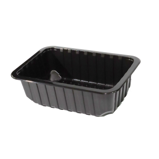 Deep Black PP Poultry and Meat Packaging Tray