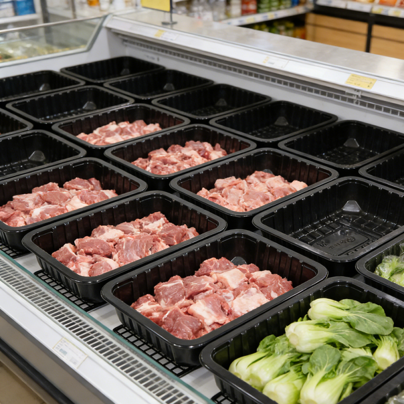 Bandejas de exhibición de productos frescos de alto rendimiento