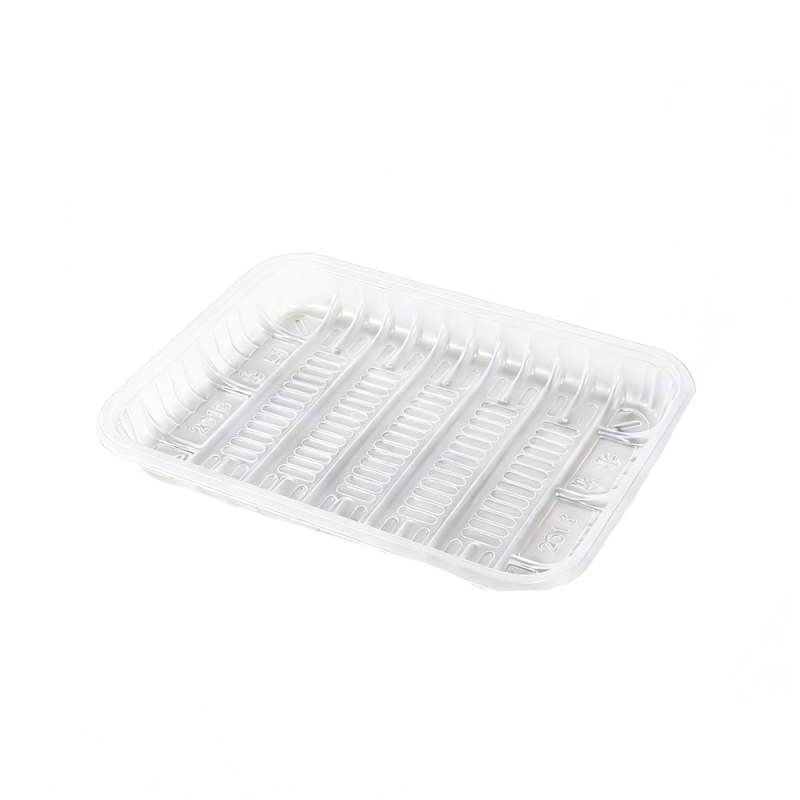Clear PP Ribbed Fresh Meat Produce Packaging Trays