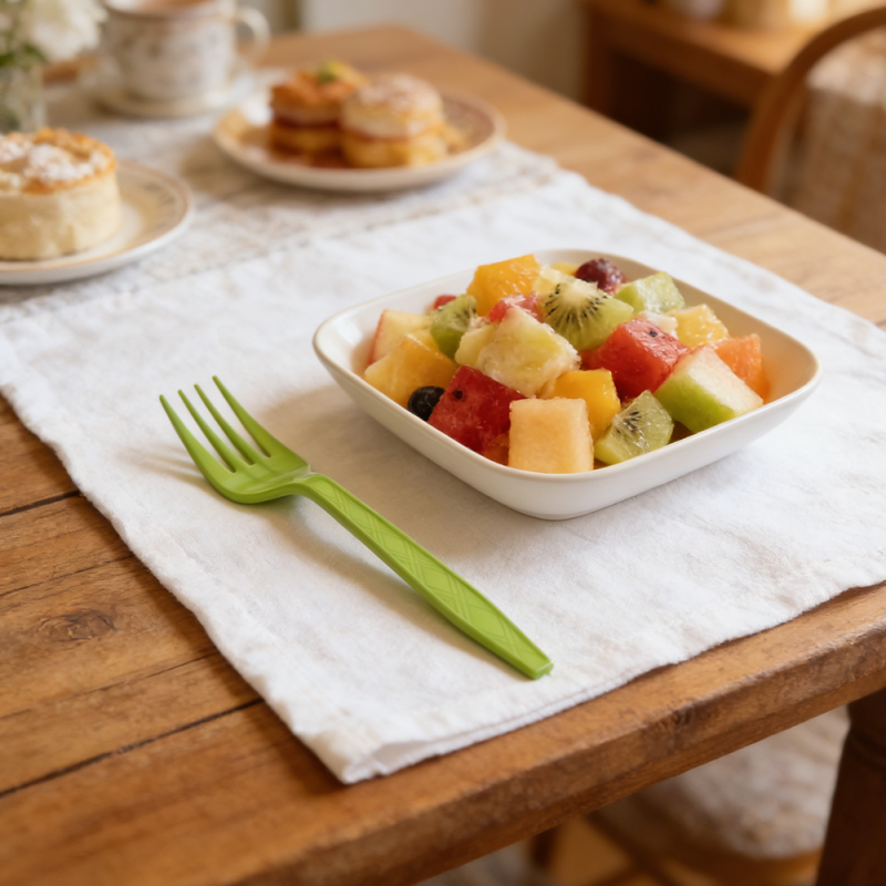 پریمیم ملٹی کلر پی ایس ڈسپوزایبل ڈائننگ فورک