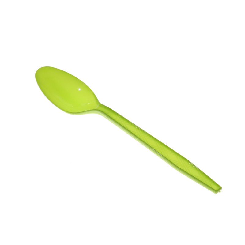 متحرک رنگ کے 6.5 انچ ڈسپوزایبل چمچ