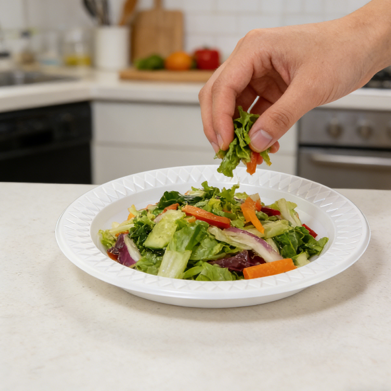 Assiettes de service empilables et durables de qualité supérieure de 20 cm