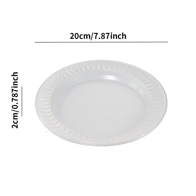 Assiettes de service empilables et durables de qualité supérieure de 20 cm