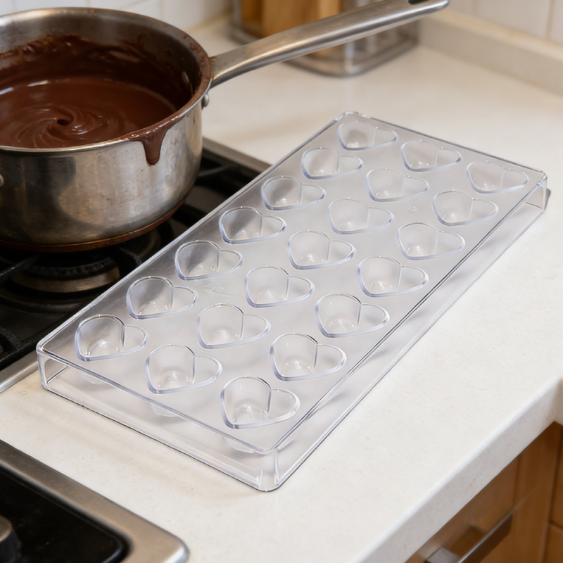 Plateau à bonbons en forme de cœur en PP durable