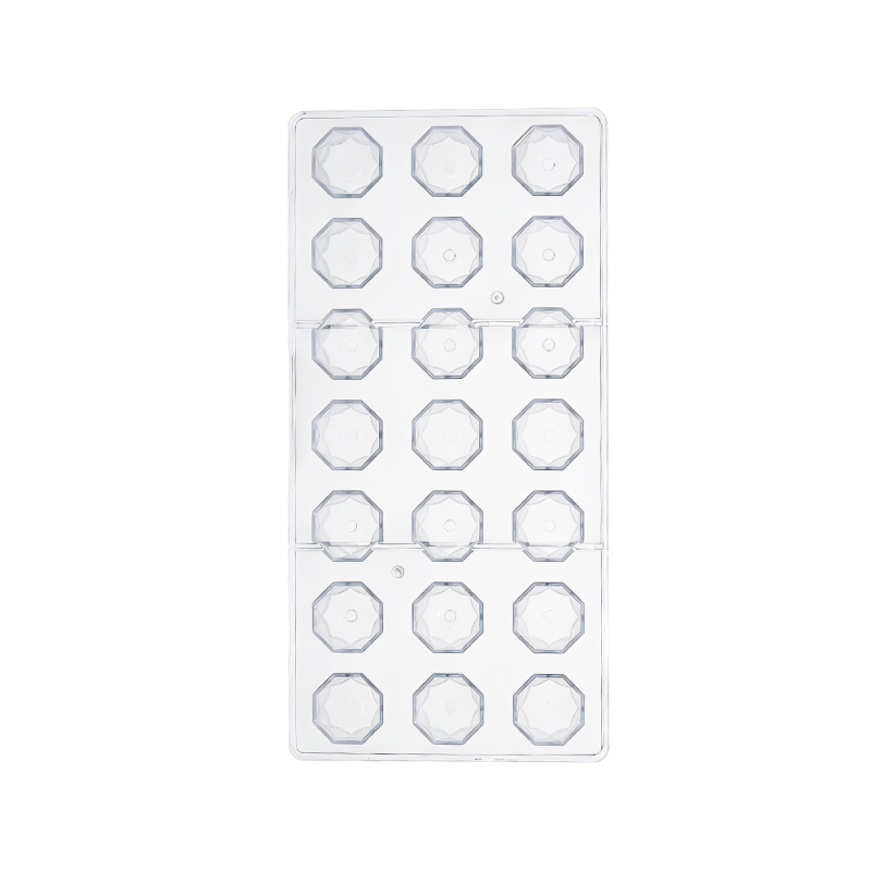 Moule à chocolat octogonal en plastique transparent